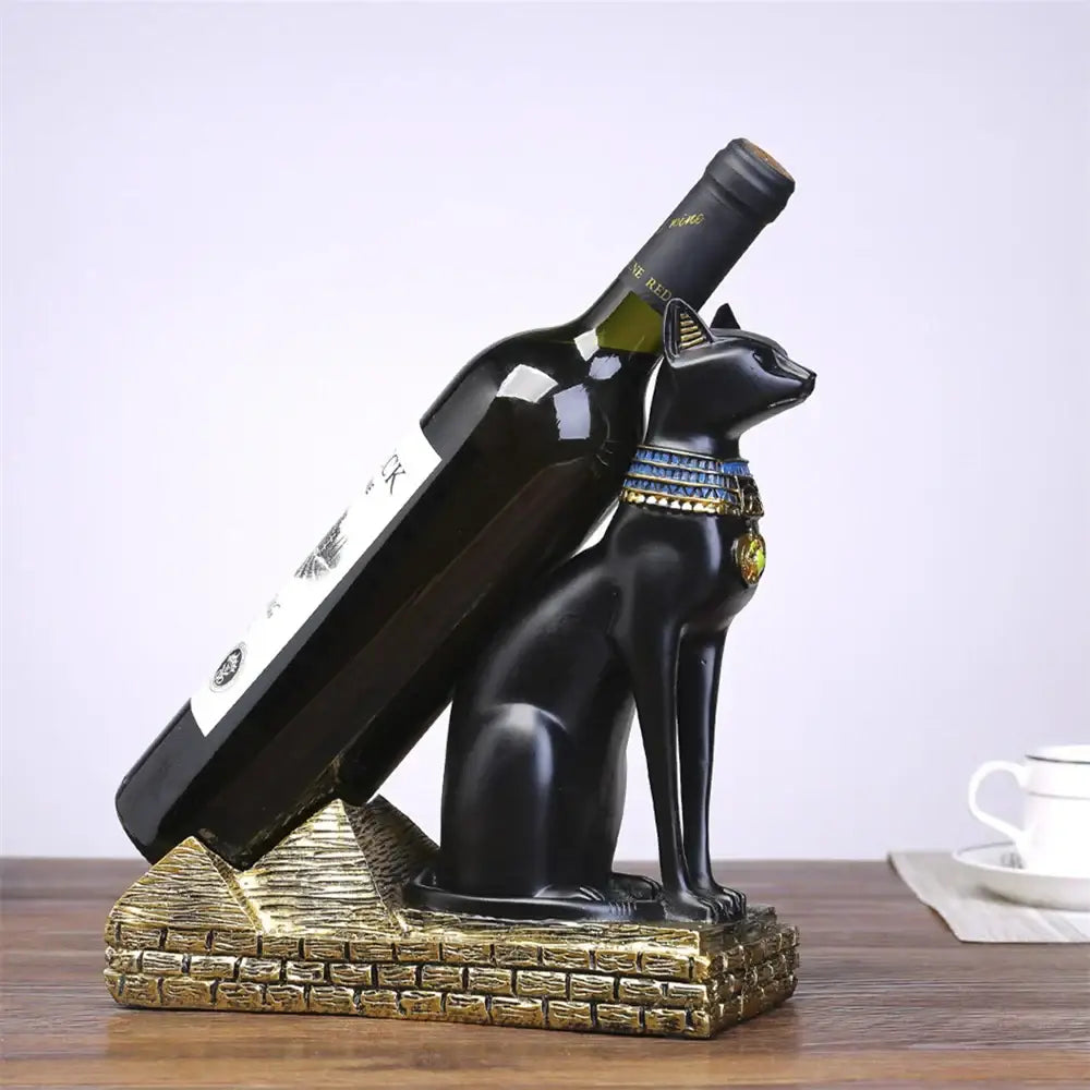 Black Gold Cat Bottle Holder