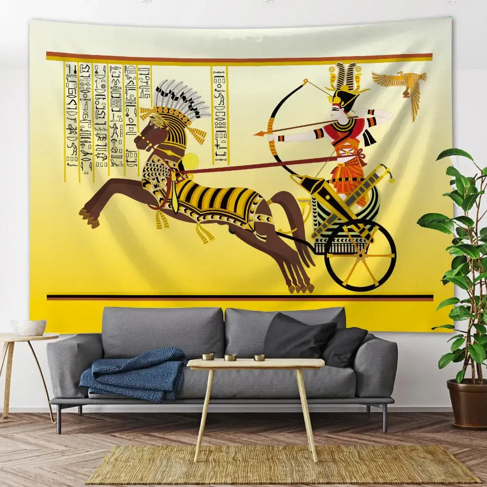 Green Anubis Psychedelic Tapestry