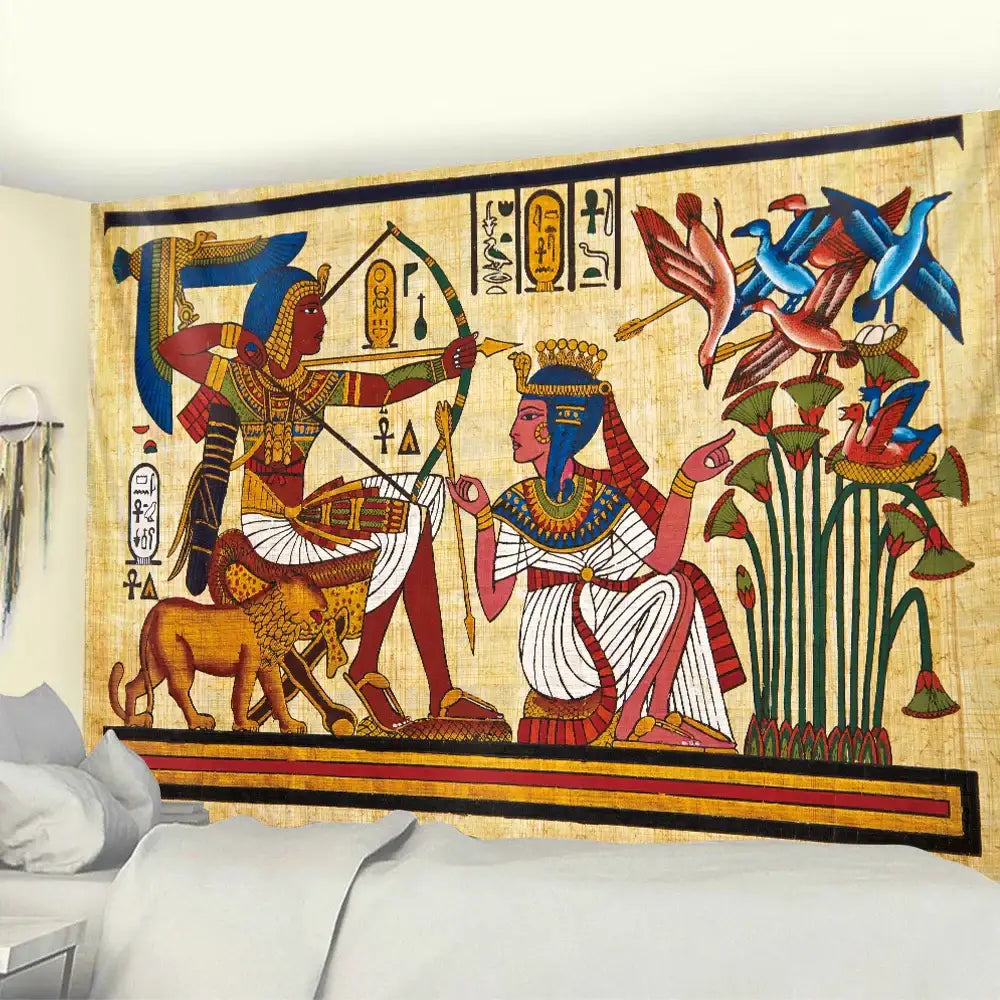 Green Anubis Psychedelic Tapestry