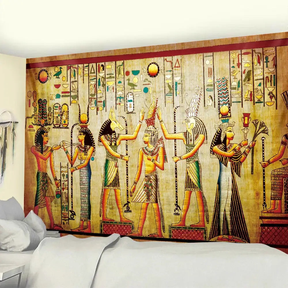 Green Anubis Psychedelic Tapestry