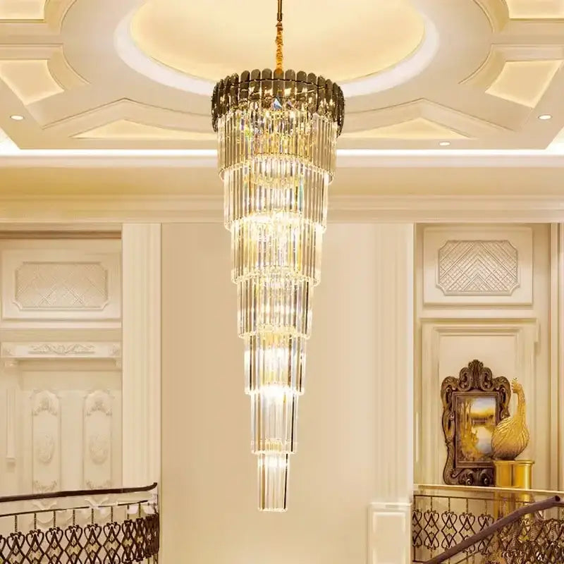 Amber Crystal 400cm Pendant Chandelier