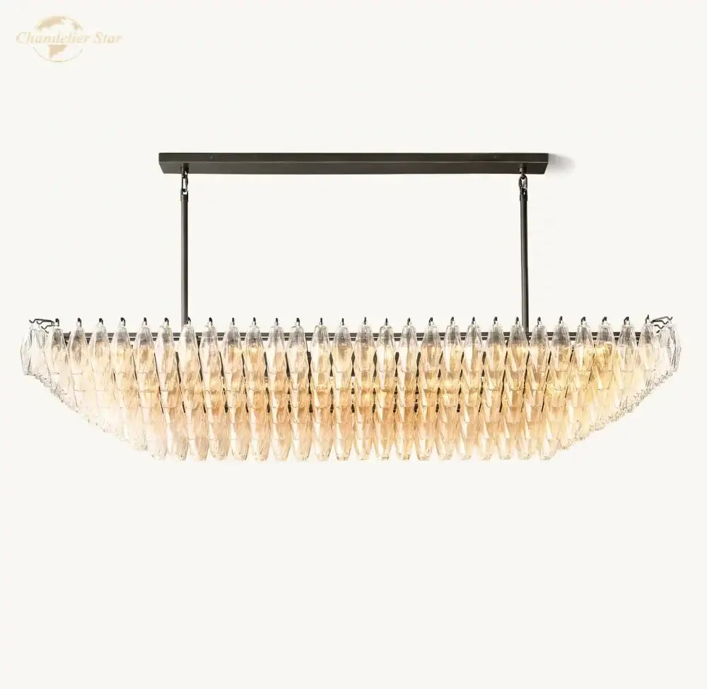 Clear Glass Tiered Chandelier