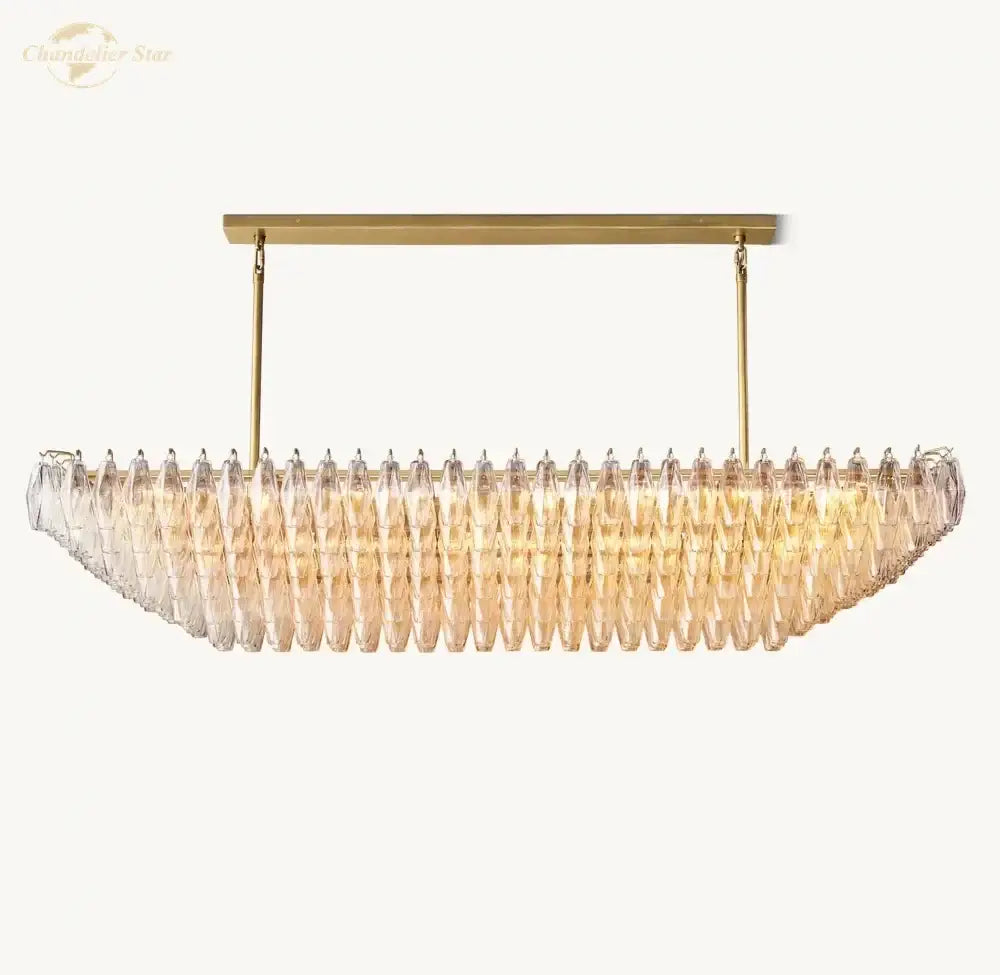 Clear Glass Tiered Chandelier