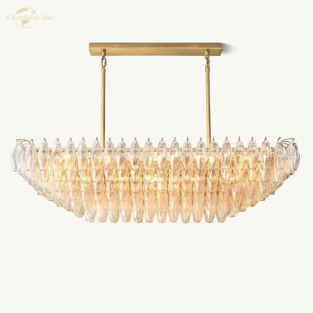 Clear Glass Tiered Chandelier
