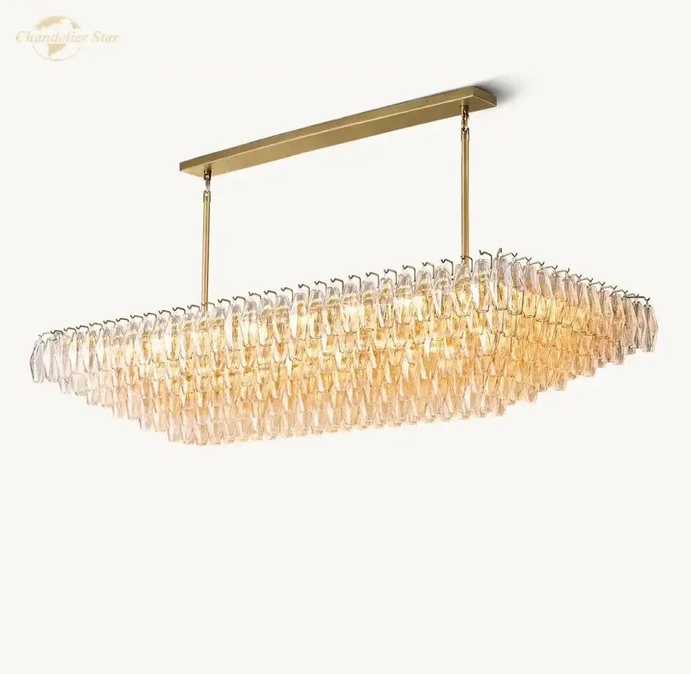 Clear Glass Tiered Chandelier