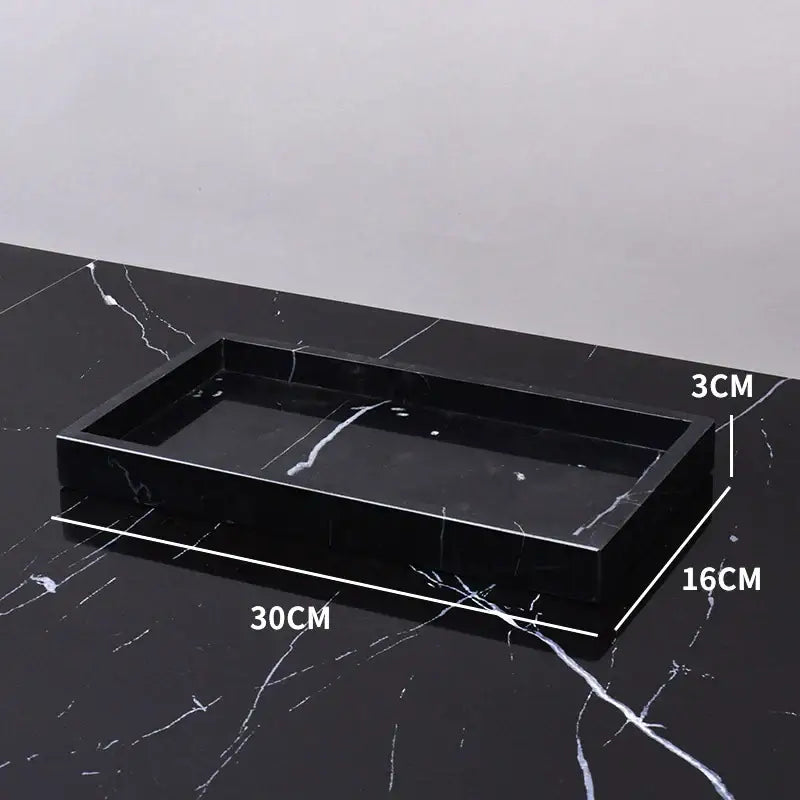 Black White Marble Tray
