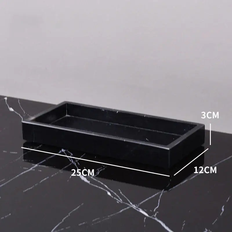 Black White Marble Tray