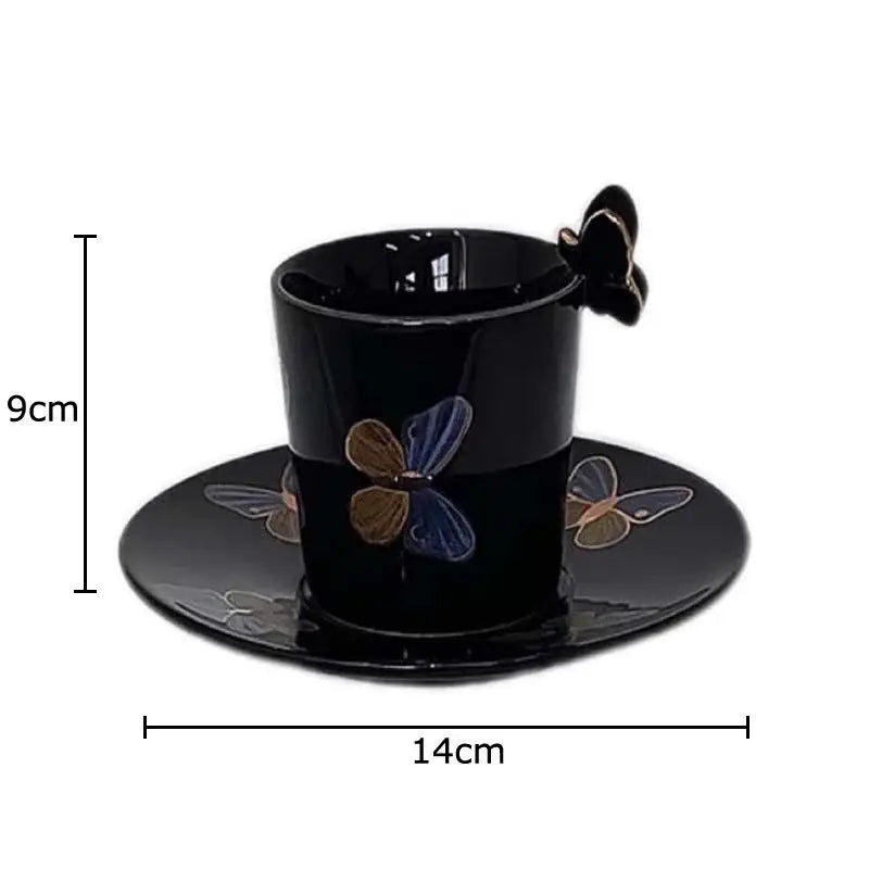 Black Butterfly Ceramic Set