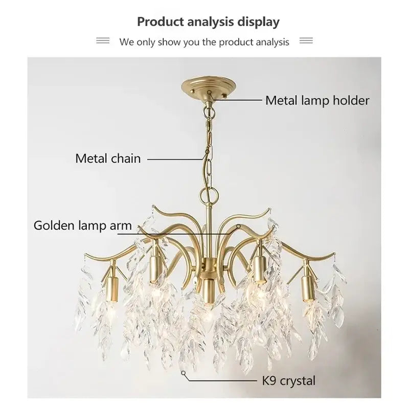Black Round Crystal Chandelier