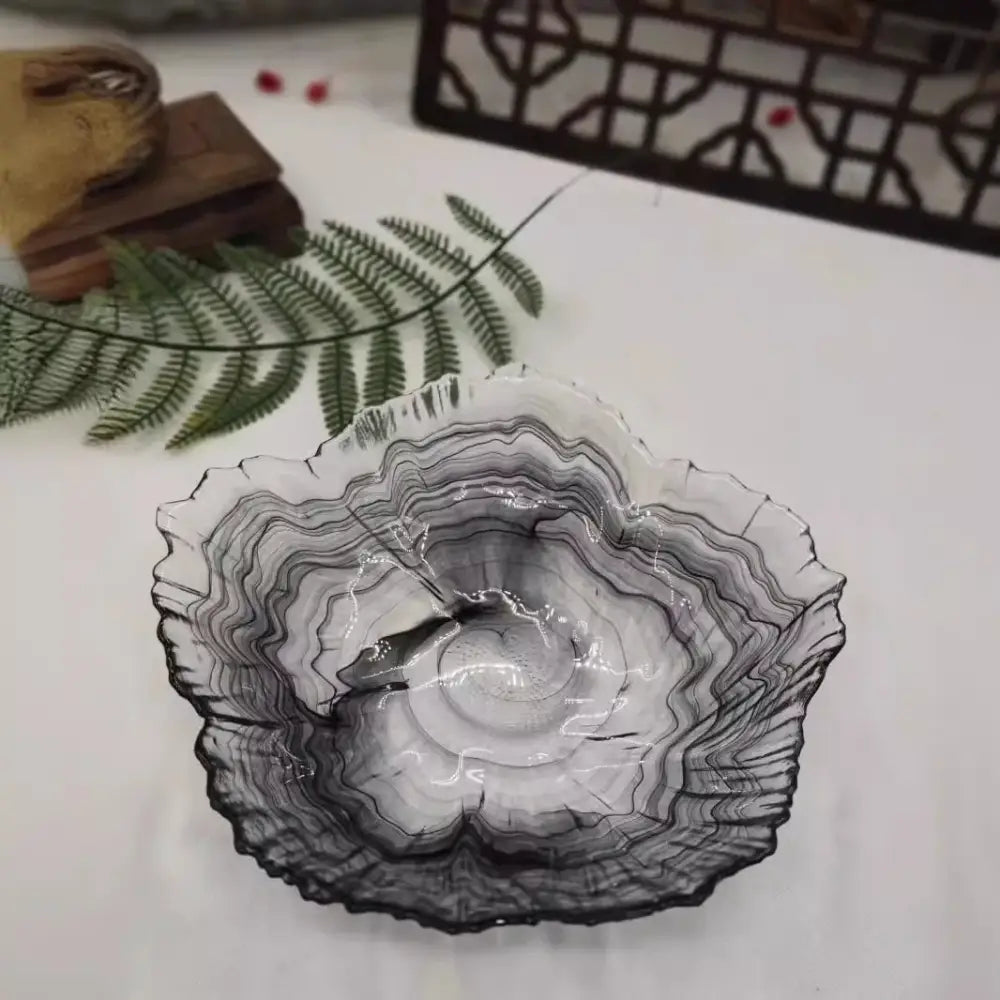 Black Agate Glass Plate