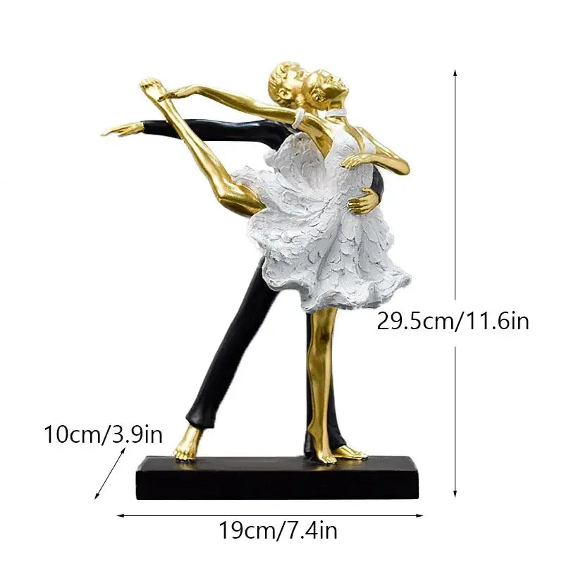 Black White Ballet Statue