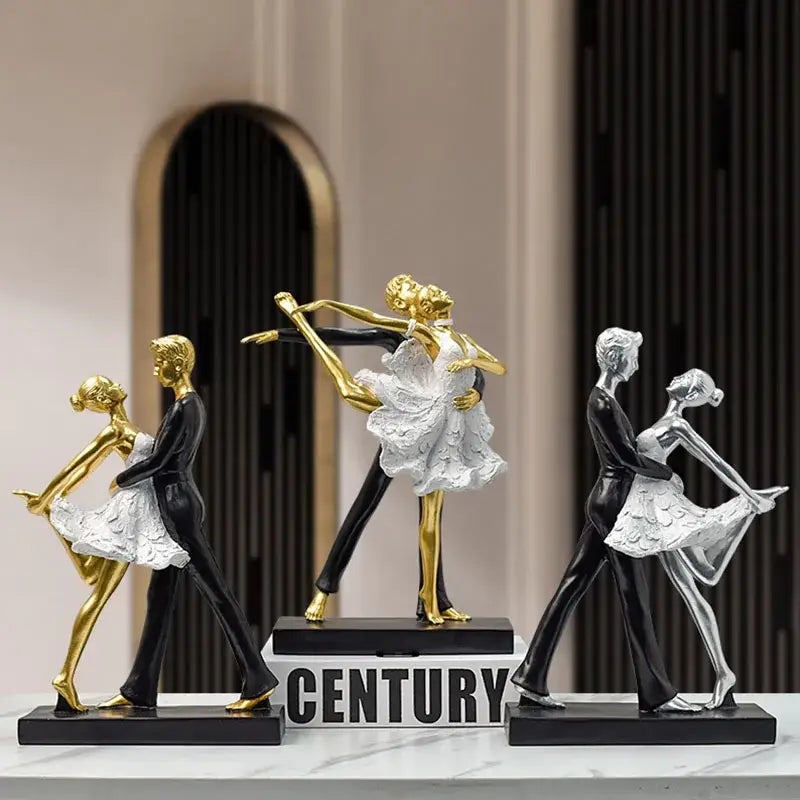 Black White Ballet Statue