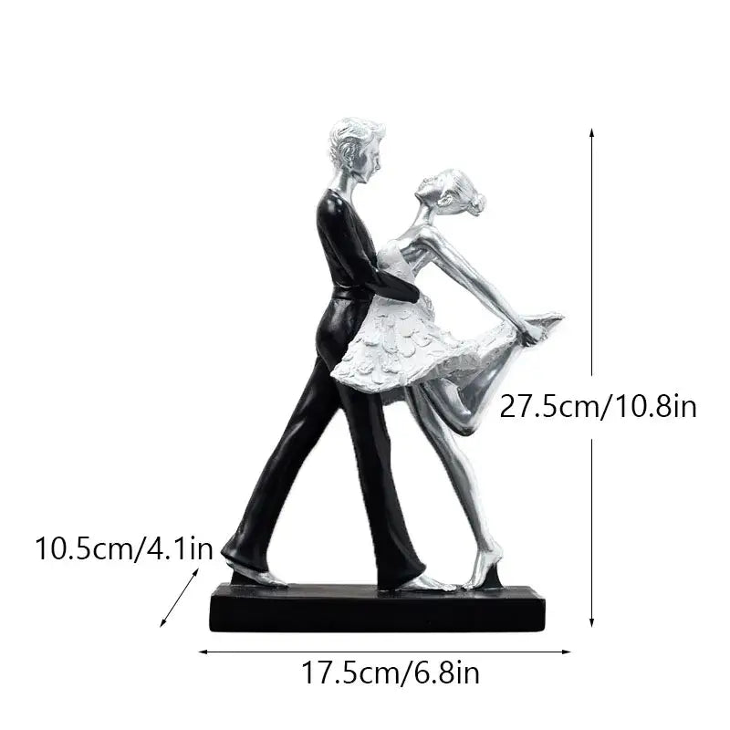 Black White Ballet Statue