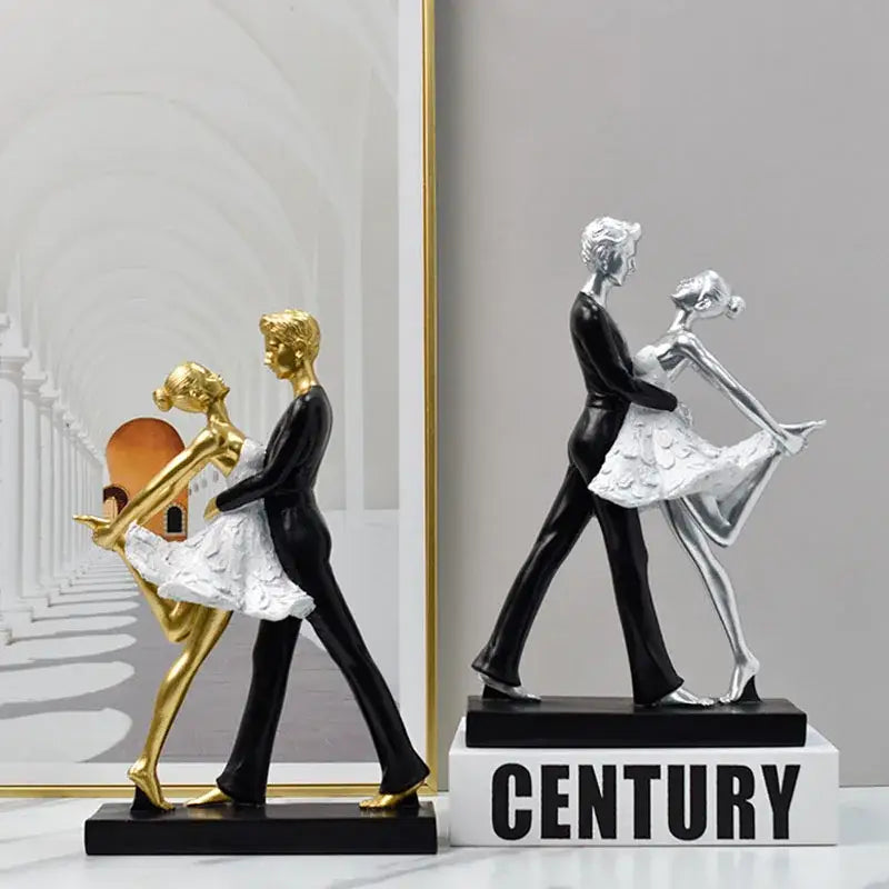 Black White Ballet Statue
