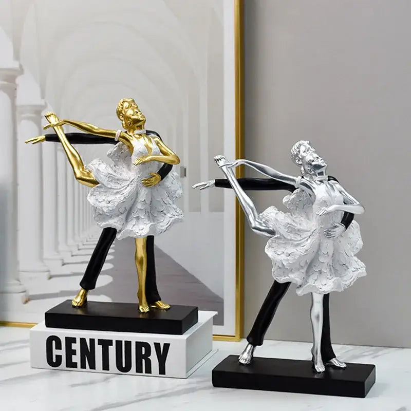 Black White Ballet Statue