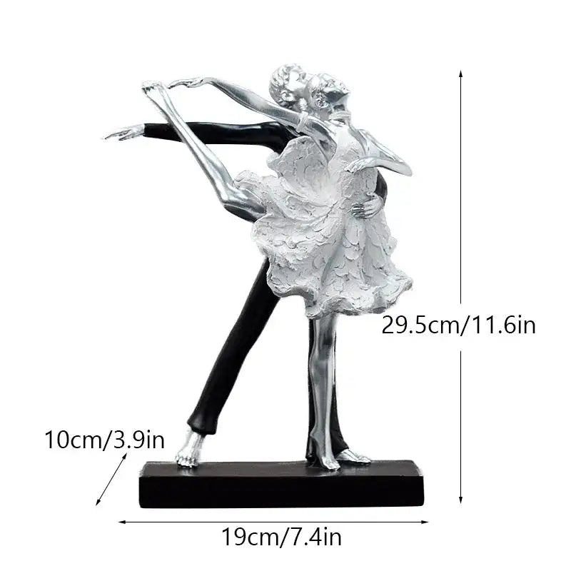 Black White Ballet Statue