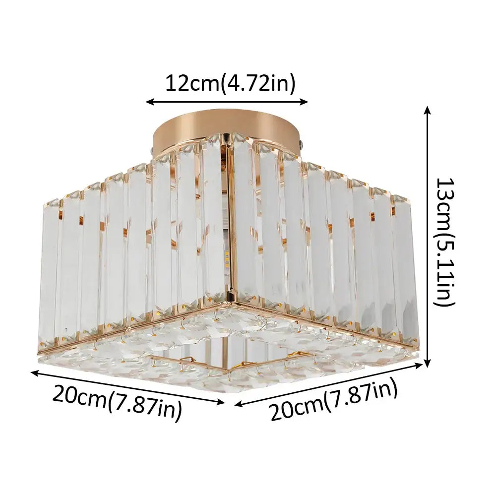 Brass Crystal LED Dining Area Pendant