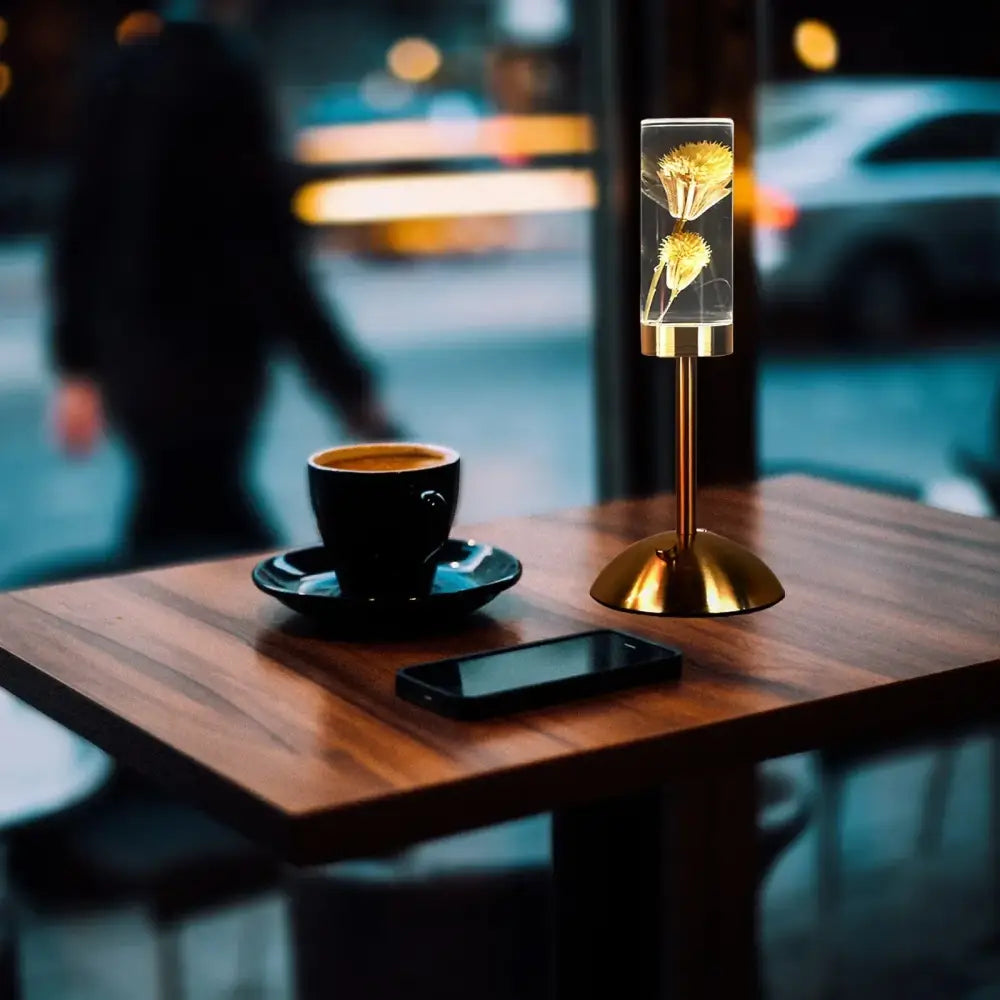 Brass Flower Desk Lamp