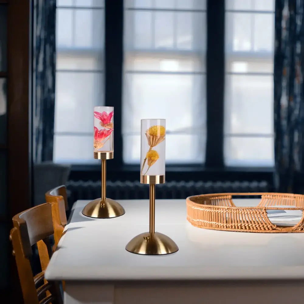 Brass Flower Desk Lamp