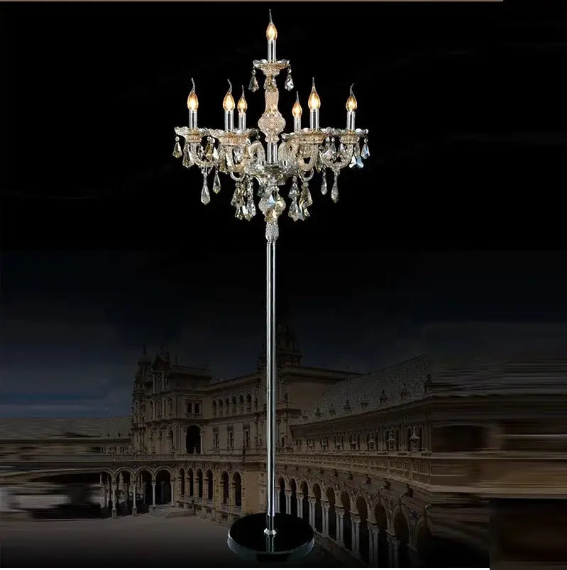Chrome Crystal Floor Lamp