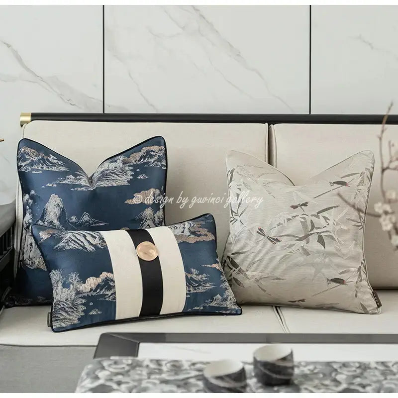 Cream Embroidered Cushion 50cm Cover
