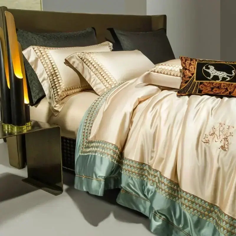Teal Egyptian Cotton Bedding Set