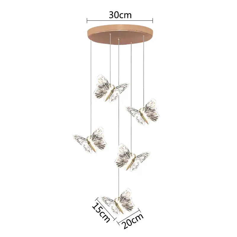 Crystal Butterfly Pendant Lamp
