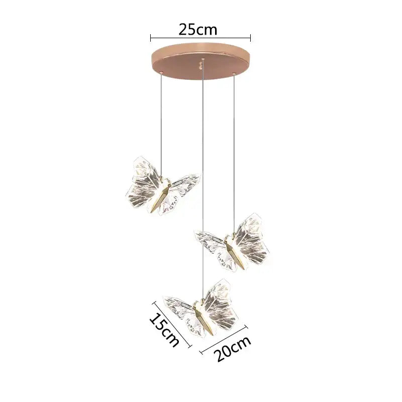 Crystal Butterfly Pendant Lamp