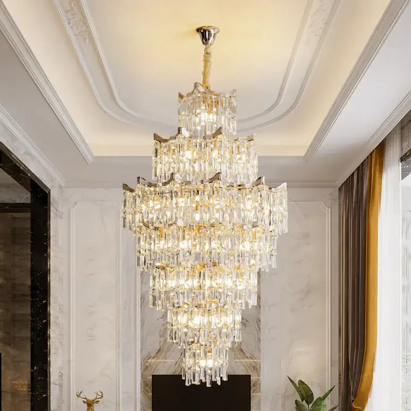 Gold Multi-Tier Crystal Light