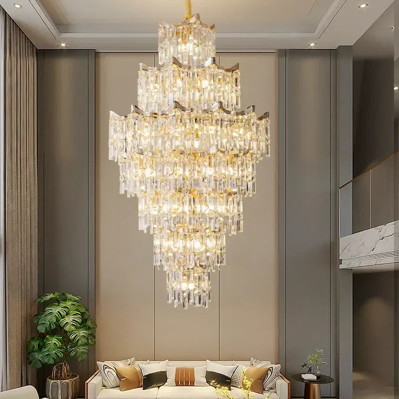 Gold Multi-Tier Crystal Light