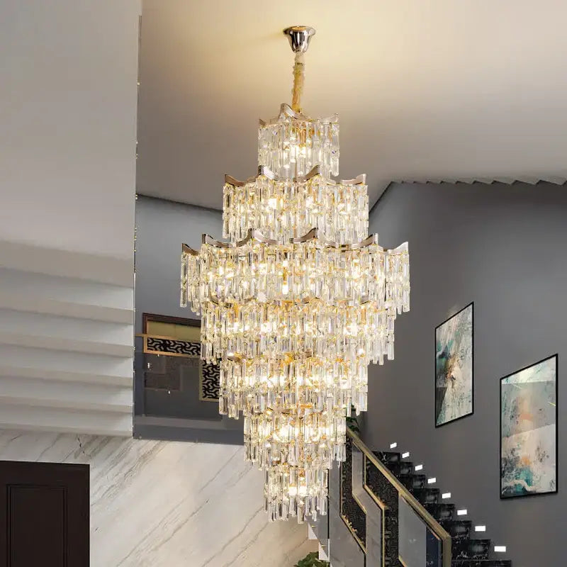 Gold Multi-Tier Crystal Light