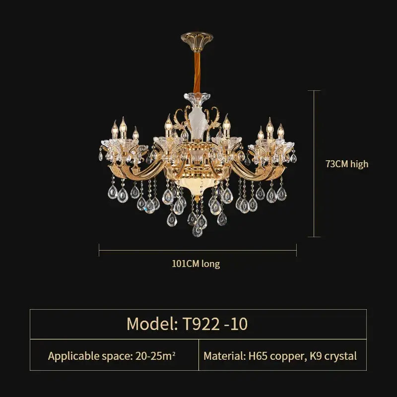 Gold Tiered Crystal Chandelier Up To 51 Heads