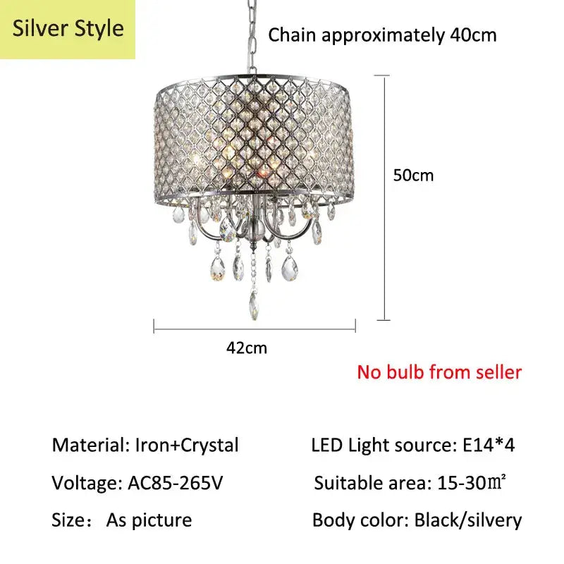 Metal Crystal Ceiling Chandelier