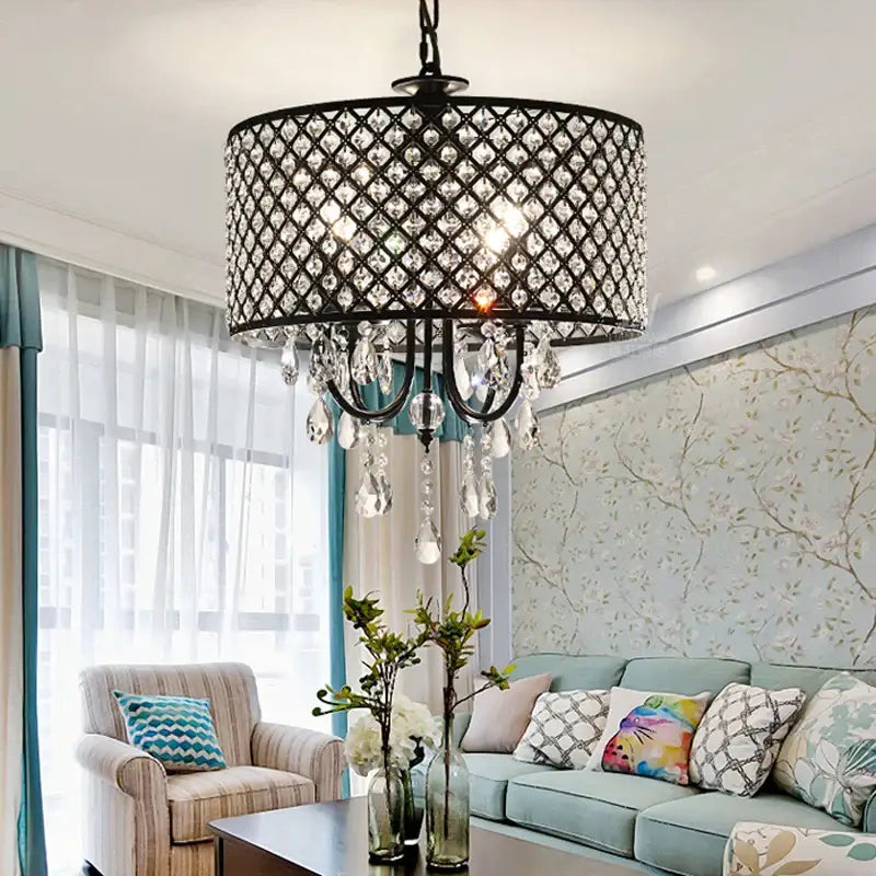 Metal Crystal Ceiling Chandelier