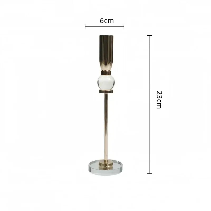 Gold Crystal Candlestick Set