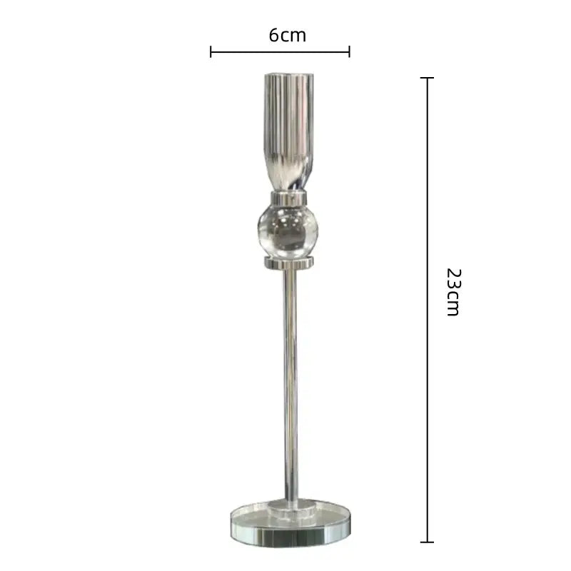 Gold Crystal Candlestick Set