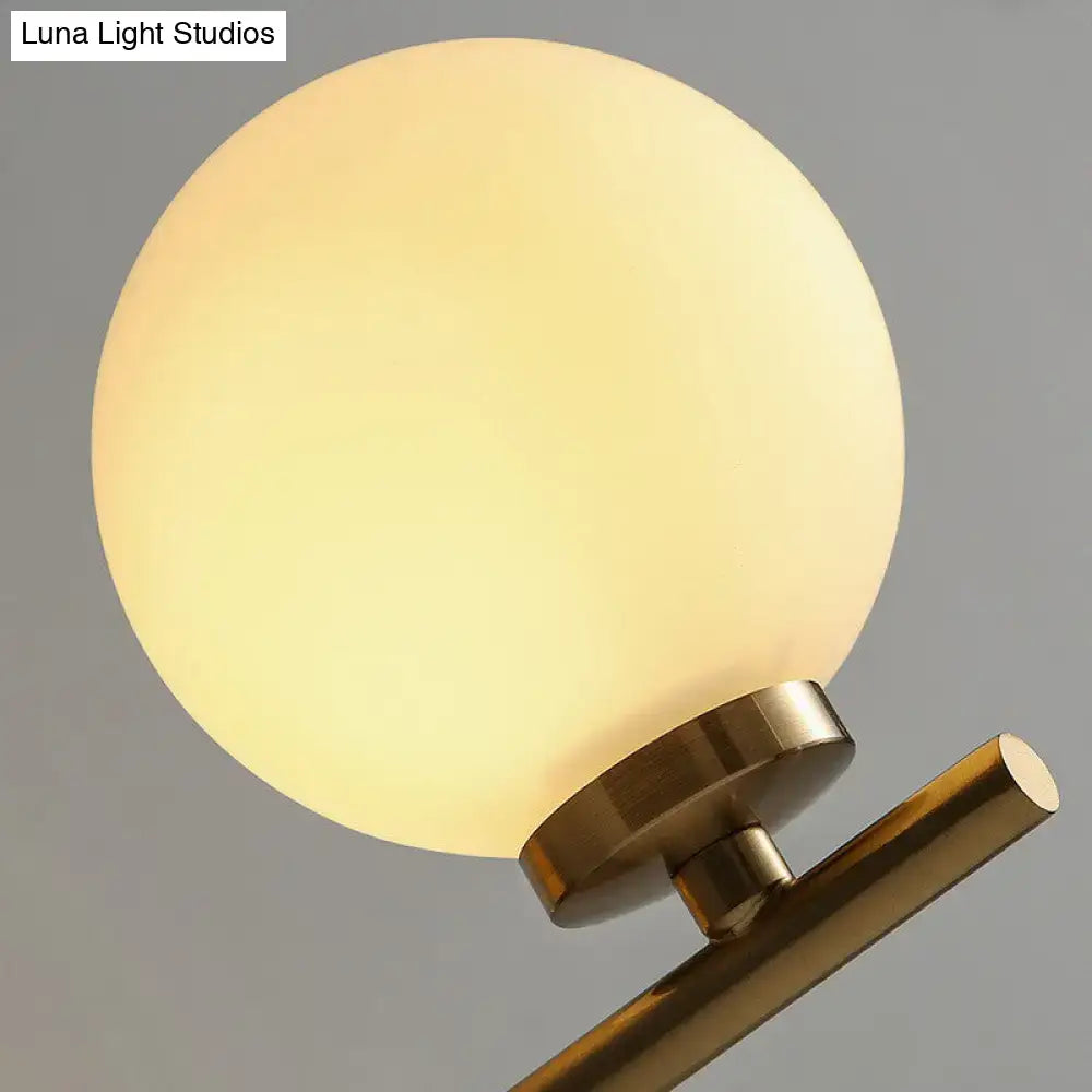Gold Ivory Glass Cozy Bedroom Wall Sconce