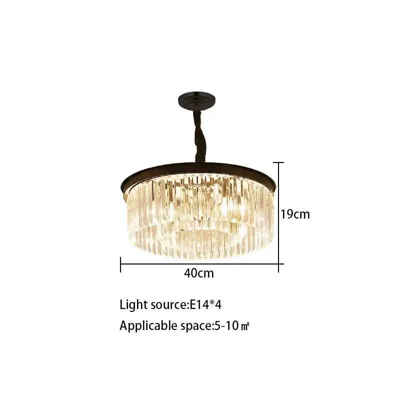 Gold Crystal 80cm Ceiling Chandelier