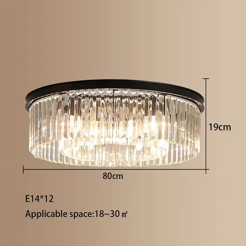 Gold Crystal 80cm Ceiling Chandelier