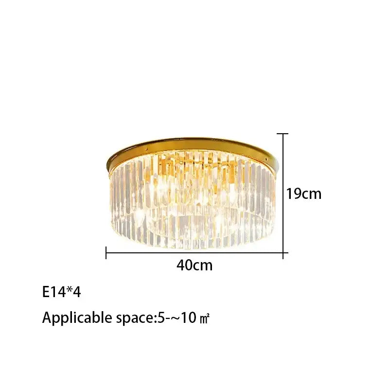 Gold Crystal 80cm Ceiling Chandelier