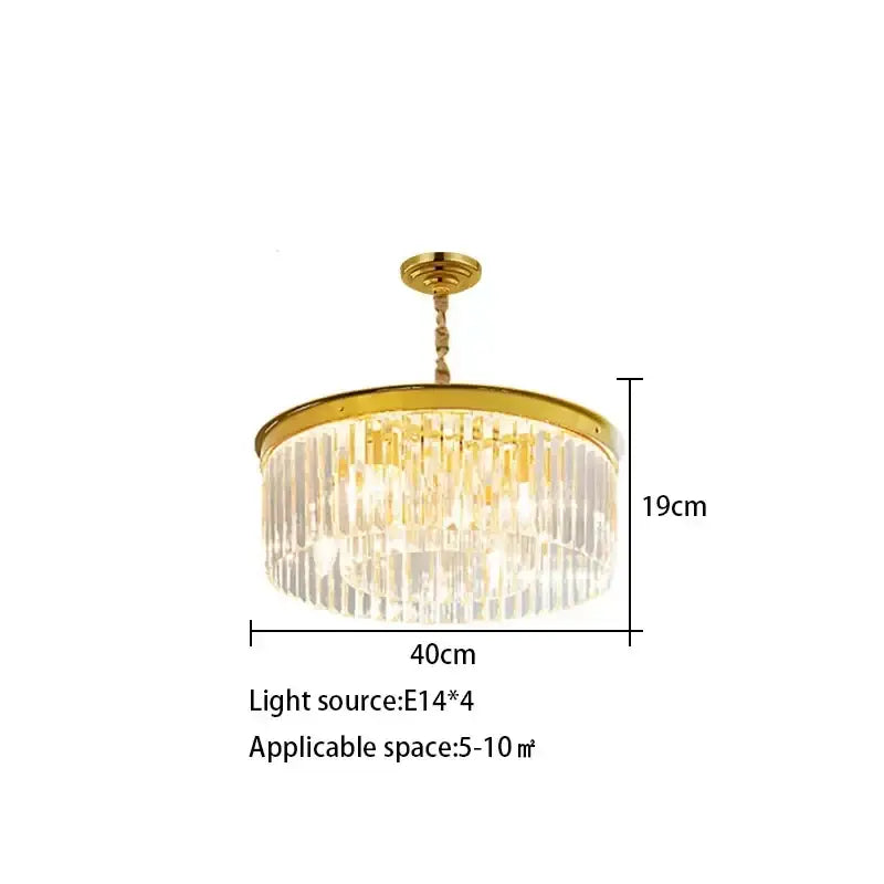 Gold Crystal 80cm Ceiling Chandelier