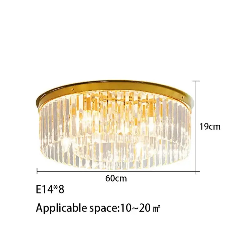 Gold Crystal 80cm Ceiling Chandelier