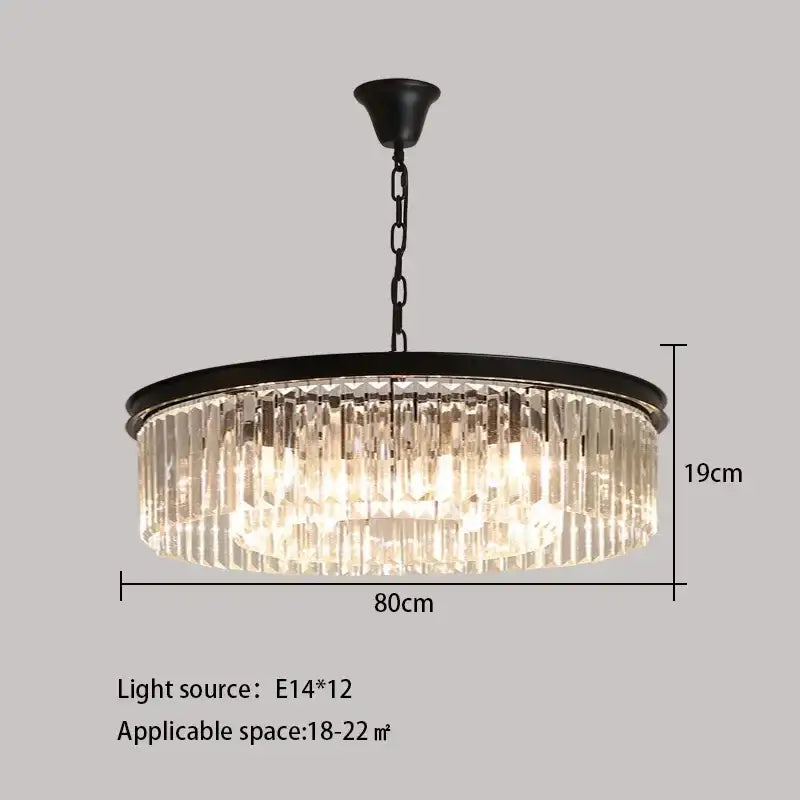 Gold Crystal 80cm Ceiling Chandelier