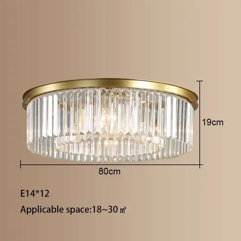 Gold Crystal 80cm Ceiling Chandelier