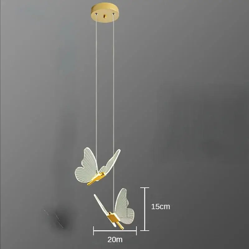 Gold Butterfly LED Pendant
