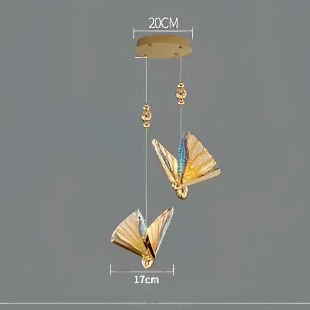 Gold Butterfly LED Pendant