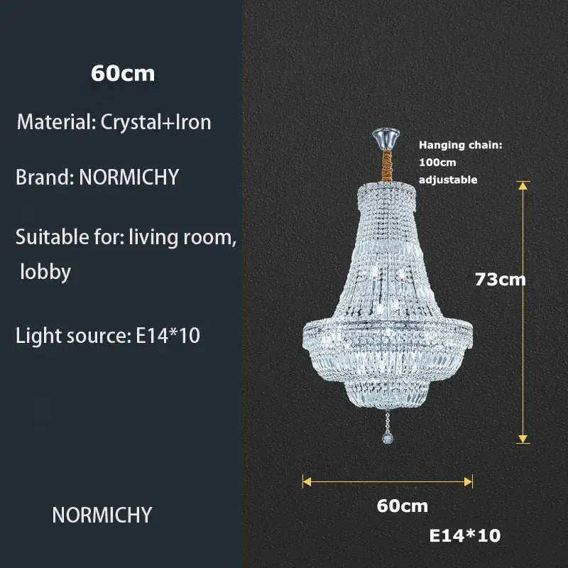 Chrome K9 Crystal Chandelier