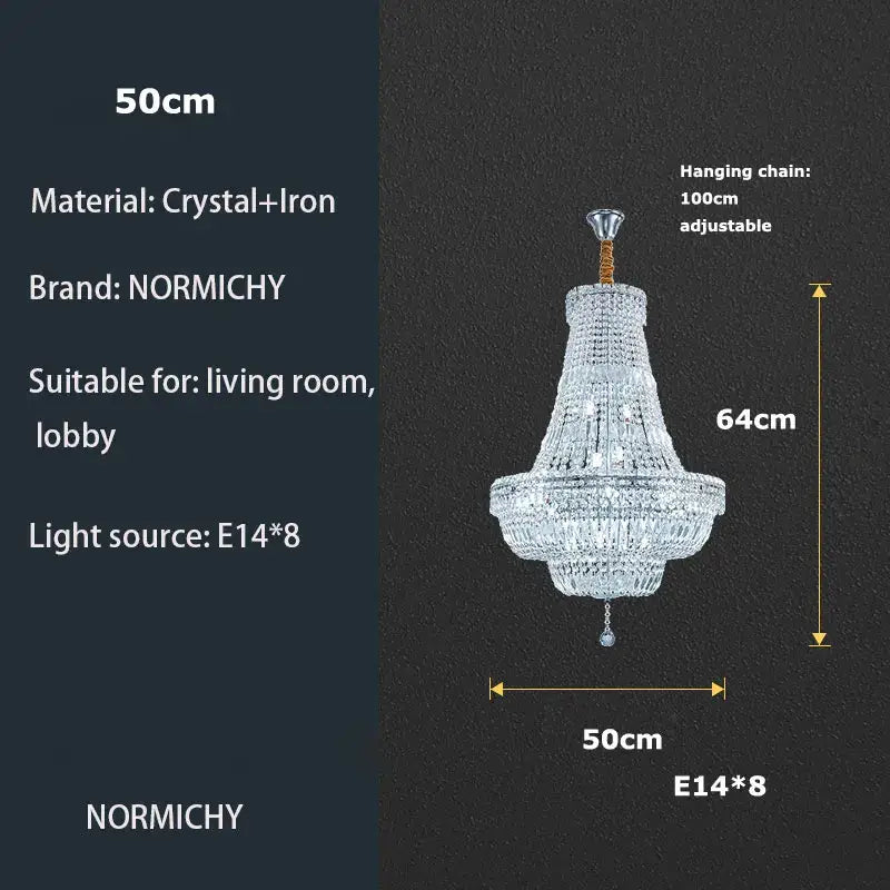 Chrome K9 Crystal Chandelier
