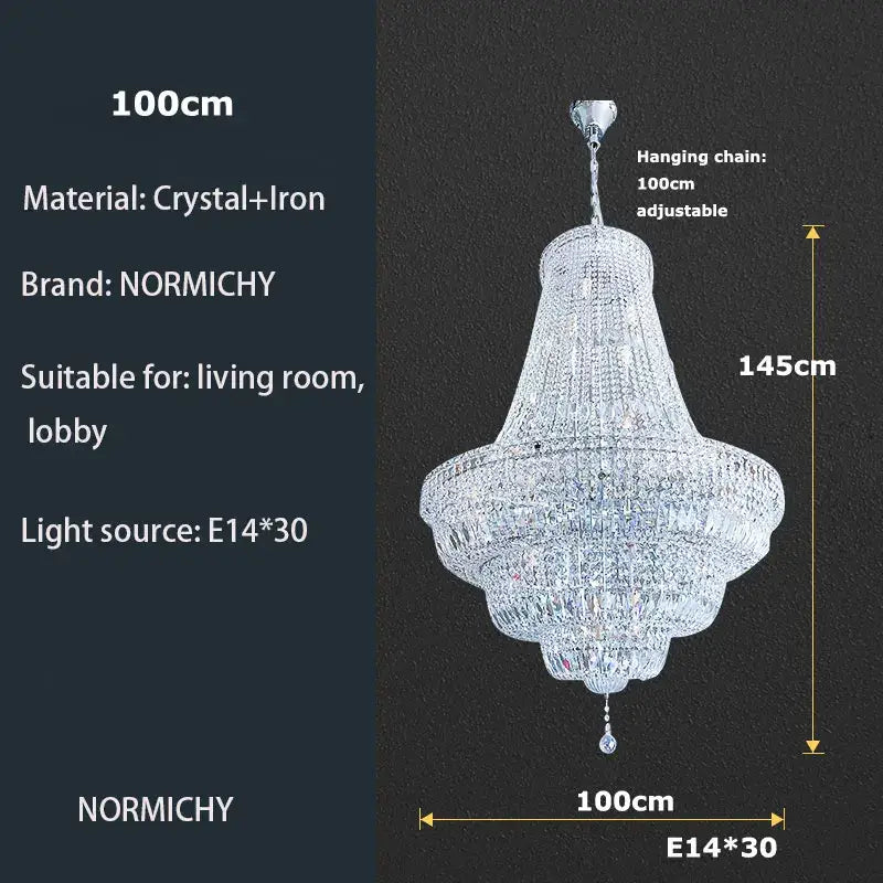 Chrome K9 Crystal Chandelier