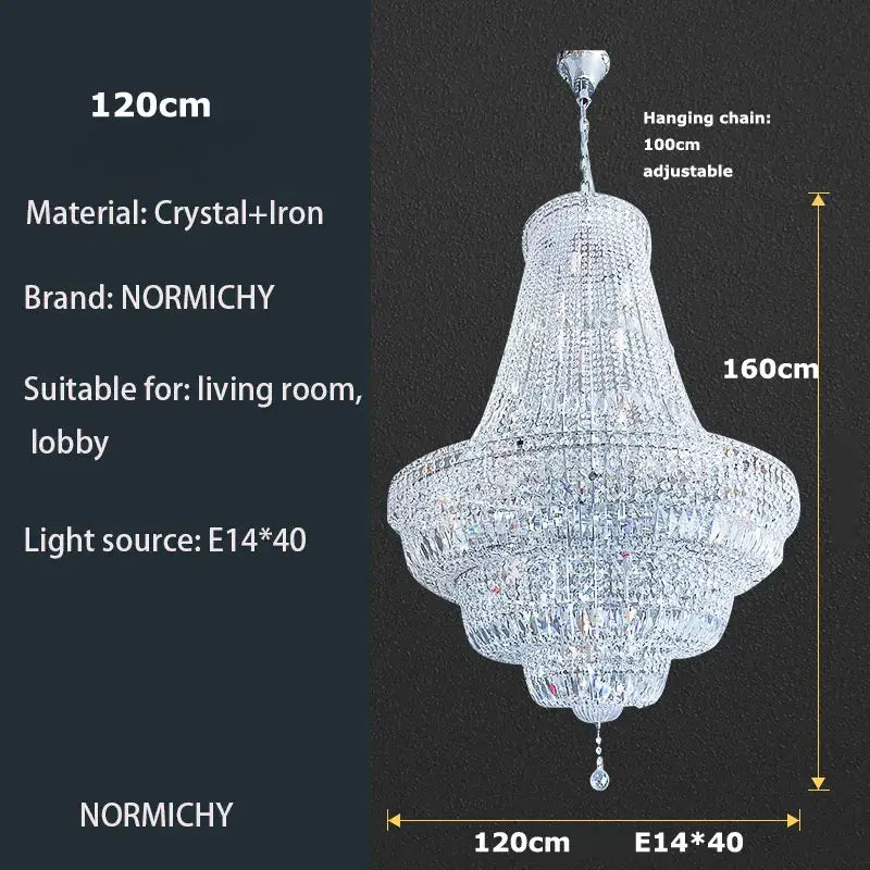Chrome K9 Crystal Chandelier